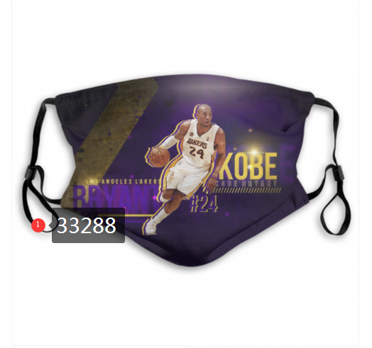 2021 NBA Los Angeles Lakers #24 kobe bryant 33288 Dust mask with filter